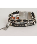 GOOD WORKS Wonderquad Faith Bracelet Multi Leather Bands Silver Chains S... - $547.77 MXN