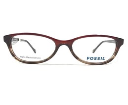 Fossil MIKAYLA FM3 Eyeglasses Frames Brown Round Cat Eye Full Rim 52-16-140 - £36.60 GBP
