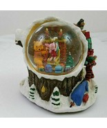 Disney Winnie the Pooh Musical Snow Globe I Will Be Home For Christmas - £60.74 GBP
