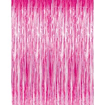 6.4 Ft X 9.8 Ft Metallic Tinsel Foil Fringe Curtains,Pack Of 2 Party Streamer Ba - £15.72 GBP