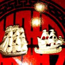 Awesome vintage silver ships~925? - $24.75