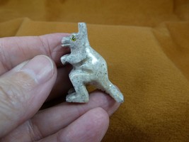 (Y-KAN-31) gray white KANGAROO SOAPSTONE Roo figurine GEMSTONE kangaroos... - $165.48 MXN