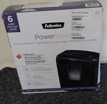 Fellowes Powershred 6ct Cross-Cut Paper Shredder - Black -Free shipping ... - $29.99
