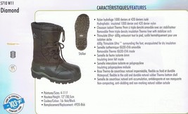 New Women&#39;s ACTON DIAMOND A5710 W11 black boots w/removable liner 7W rat... - £216.24 GBP