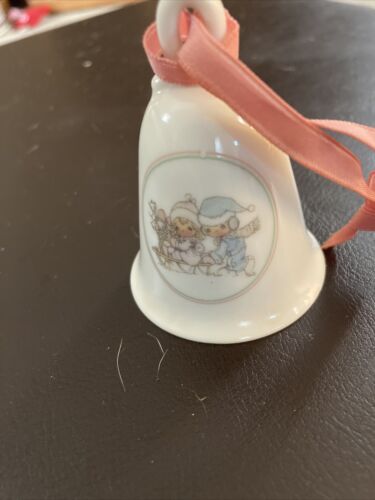 Primary image for Precious Moments “Sharing Our Season Together” Porcelain Bell ©1989 Pre-Owned