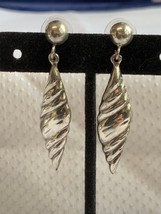 Sterling Silver Icicle Earrings 7.66g Fine Jewelry Drop / Dangle Studs P... - £23.35 GBP