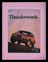1985 Ford Thunderbird 11x14 Framed ORIGINAL Vintage Advertisement - £27.05 GBP
