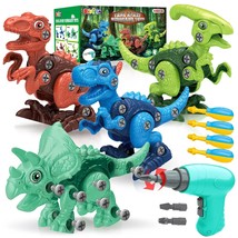 Dinosaur Toys For 3, 4, 5, 6, 7 Year Old Boys, Take Apart Toys For Kids With Ele - £36.86 GBP