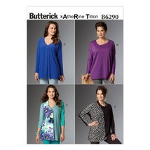 Butterick Patterns B6290 Misses&#39; Top, Y (X-Small-Small-Medium) - $4.83