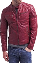 New Men&#39;s Genuine Lambskin Leather Jacket Handmade Stylish Motorcycle Biker Wear - £85.77 GBP