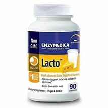 NEW Enzymedca Lacto Natural Enzyme Support for Digestive Relief Gluten Free 90C - $41.99