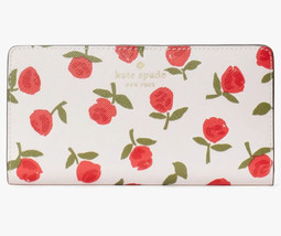 Kate Spade Dana Large Slim Bifold Wallet White Saffiano KE618 NWT $179 Retail FS - £45.88 GBP