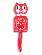 Original Kit Cat Clock Klock in  Red Rolling Eyes Wagging Tail 15.5″ high - $74.95
