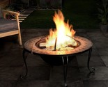 Dark Gray Artemis Fire Pit With Screen Lid, Wood Burning Fire Pit For Ga... - $350.99