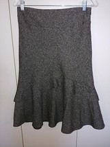 GAP LADIES A-LINE 2-TIERED HERRINGBONE SKIRT-2-BARELY WORN-LINED-24% WOO... - £9.02 GBP