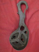 Vintage Heavy Wheel Metal Pulley #2 - £22.19 GBP