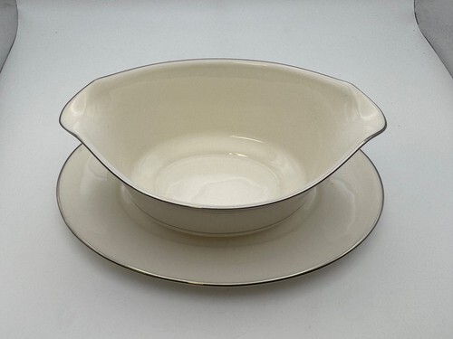 Noritake Fine China STERLING COVE Gravy Boat with Attached Underplate Item image 4