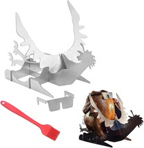 Motorcycle Beer Can Chicken Roaster Holder Portable For Outdoor Grill - £17.64 GBP