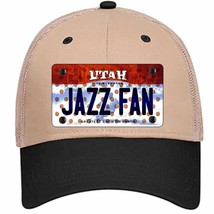Jazz Fan Utah Novelty Khaki Mesh License Plate Hat - £22.97 GBP