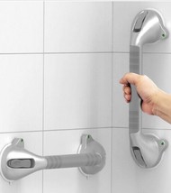 2X Ameriluck Bathroom Suction Grab Bar 12 inch Silver Chrome with Instal... - $10.84