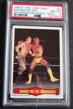 1985 OPC O-Pee-Chee WWF #23 Brutus Beefcake Hulk Hogan Wrestling Card PSA 8 - £39.34 GBP