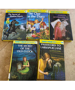 nancy drew series lot of 5 mysteries books 1990 - $9.89