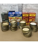 Ball Moms VTG Decorated Regular Canning Jar Mason Caps 34 screw bands an... - £23.25 GBP