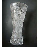 Queen Lace Cut &quot;Crystal&quot; Glass Vase 10 1/4&quot; - £78.68 GBP