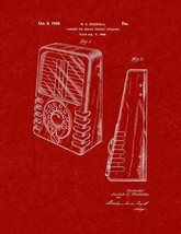 Cabinet For Remote Control Apparatus Patent Print - Burgundy Red - $7.95+