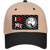 I Love My Chesapeake Bay Retriever Novelty Khaki Mesh License Plate Hat - £23.17 GBP