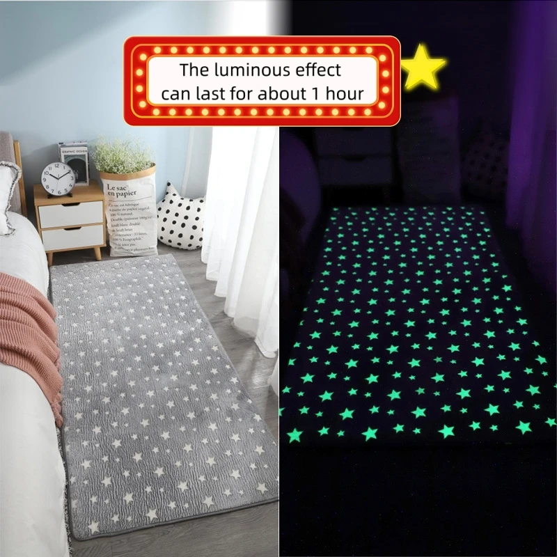 Luminous Carpet For Living Room Plush Soft Rug Children Kids Bed Room Fl... - £12.30 GBP+