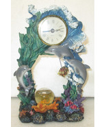 Dolphin Swing Clock Classic Treasures Quartz Clock w/Seahorse Pendulum  - $33.00