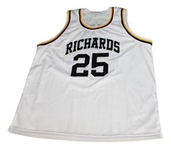 Dwyane Wade #25 Richards High School Basketball Jersey New Sewn White Any Size - £27.37 GBP