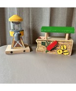 2 pc Thomas Train Sodor Yellow Water Tower Arlesdale Barrel Co 2001 - 03... - $54.31 CAD