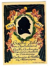 Goethe Centenary Commemoration in Germany 1832-1932 Sticker / Book Plate - $24.72