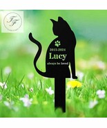 Personalized Cat Memorial Stake, Custom Name & Date Engraved Garden Sign, Weathe - $19.99