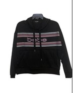 Bebe Sport Pullover Hoodie Sz  large Sweatshirt Black w Stripe Logo( NWT) - $31.68