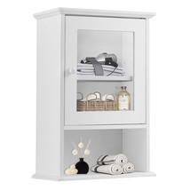 Wall Mounted Bathroom Cabinet Storage Organize Hanging Medicine Adjustab... - £72.73 GBP