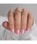 BTArtbox Press On Nails Short - Square Press On Nail, Pink Chrome Nail T... - $14.97