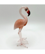 Limited Edition! Murano Glass Handcrafted Unique Pink Flamingo Figurine Big Size - $67.78 CAD