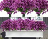 Satefello&#39;S 20 Bundles Of Fake Mums Outdoor Plants With Fake Flowers For... - $37.96