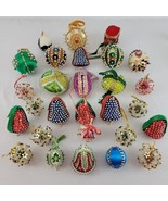 Jeweled XMAS Ornament Satin Ball Lot 37 Ornate Sequin Beaded Push Pin GVC - $168.77 CAD