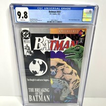 Batman #497 Bane Breaks Back D.C. DC 1993 CGC 9.8 NM/MT White Pages Comic - £76.87 GBP