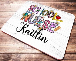 School Nurse Mouse Pad, Personalized Nurse Gift, School Nurse Gift, Back To Scho - £11.06 GBP