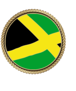 Jamaican Flag Medallion for Box Cremation Urn/Flag Case - 3 Inch Diameter - $109.99
