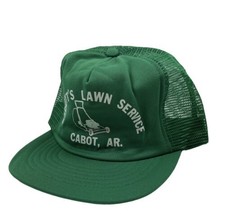 Vintage Trucker Hat Barnett&#39;s Lawn Service Cabot, Arkansas Made In U.S.A - $9.41