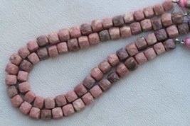 8 inches faceted RHODOCHROSITE cube beads gemstone 3D box beads, 5 MM -- 6 MM ,  - £25.07 GBP