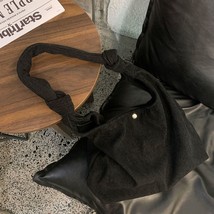 Hylhexyr Female 2021 Corduroy Handbags Leisure Shoulder Bags Magnetic Buckle Sim - £25.69 GBP