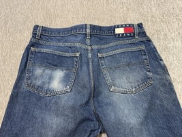Vintage Tommy Hilfiger Jeans Men 38x34 (36x34) Baggy Flag Patch Y2K Stra... - $39.59