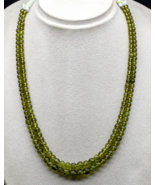 Natural Peridot Necklace Beads Round 2 L 299 Ct Semi Precious Drilled Ge... - $7,403.17 MXN